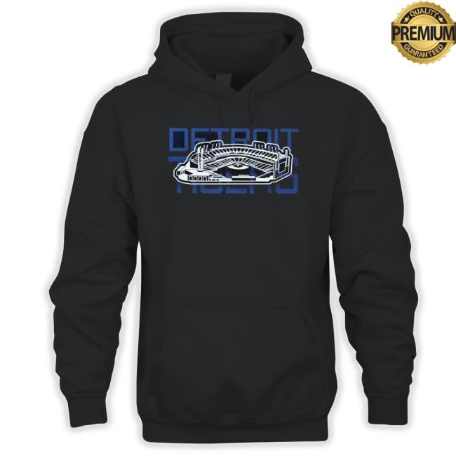 Open Road Brands Detroit Tigers Navy Stadium Glass Framed Sign Sweatshirt