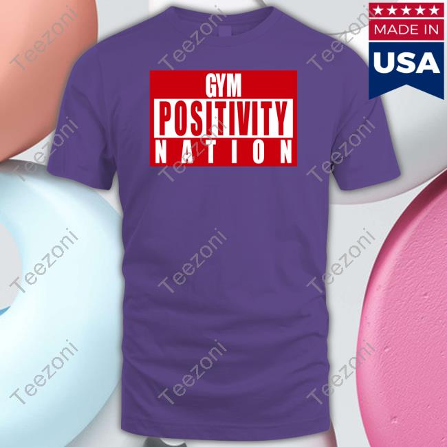 Joey Swoll Wearing Gym Positivity Nation Long Sleeve Tee Shirt